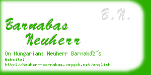 barnabas neuherr business card